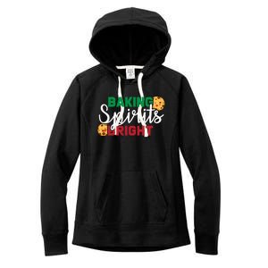 Baking Spirits Bright Cute Christmas Holiday Family Gift Women's Fleece Hoodie