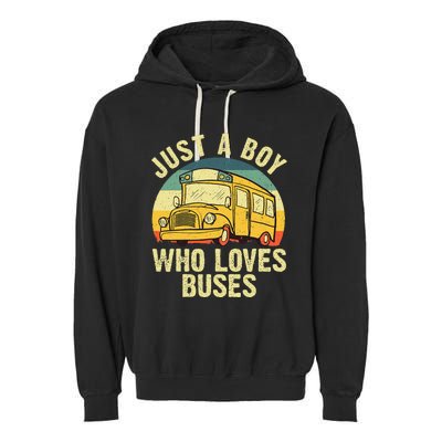 Best School Bus For Kids Yellow Bus Lover Buses Garment-Dyed Fleece Hoodie