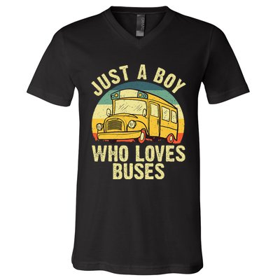 Best School Bus For Kids Yellow Bus Lover Buses V-Neck T-Shirt