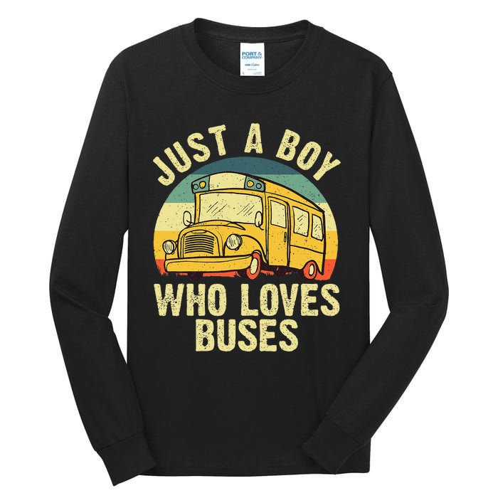 Best School Bus For Kids Yellow Bus Lover Buses Tall Long Sleeve T-Shirt