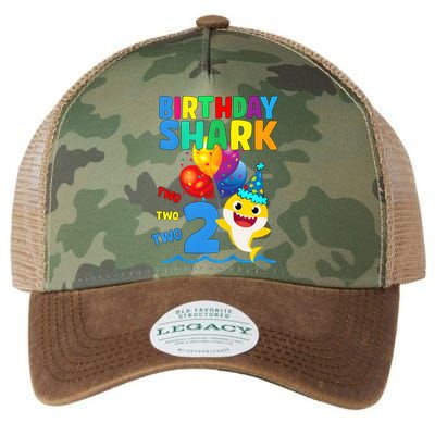 Birthday Shark Baby For 2 Year Old Boy In Blue Two Two Legacy Tie Dye Trucker Hat