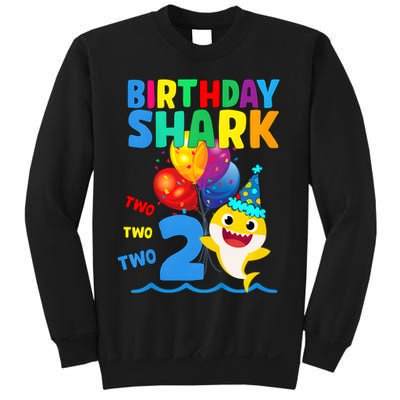 Birthday Shark Baby For 2 Year Old Boy In Blue Two Two Sweatshirt