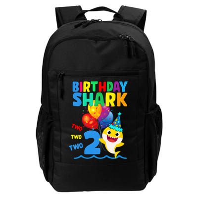 Birthday Shark Baby For 2 Year Old Boy In Blue Two Two Backpack