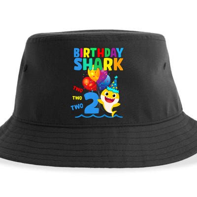 Birthday Shark Baby For 2 Year Old Boy In Blue Two Two Sustainable Bucket Hat