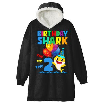 Birthday Shark Baby For 2 Year Old Boy In Blue Two Two Hooded Wearable Blanket