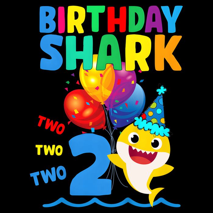 Birthday Shark Baby For 2 Year Old Boy In Blue Two Two Button