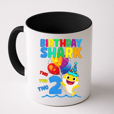 Birthday Shark Baby For 2 Year Old Boy In Blue Two Two Mug