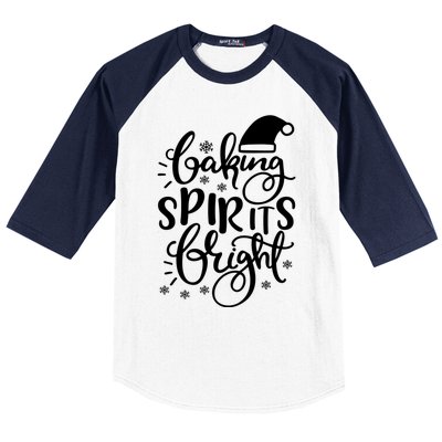 Baking Spirits Bright Funny Graphic Tees And Cool Gift Baseball Sleeve Shirt