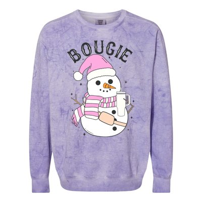 Boojee Snowman Bougie Snowman Stanley Colorblast Crewneck Sweatshirt