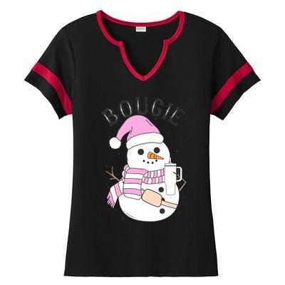 Boojee Snowman Bougie Snowman Stanley Ladies Halftime Notch Neck Tee