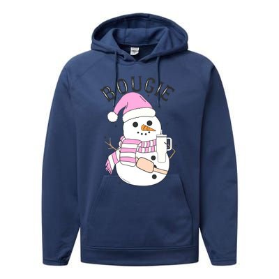 Boojee Snowman Bougie Snowman Stanley Performance Fleece Hoodie