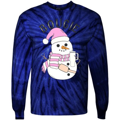 Boojee Snowman Bougie Snowman Stanley Tie-Dye Long Sleeve Shirt