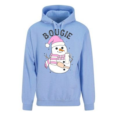 Boojee Snowman Bougie Snowman Stanley Unisex Surf Hoodie