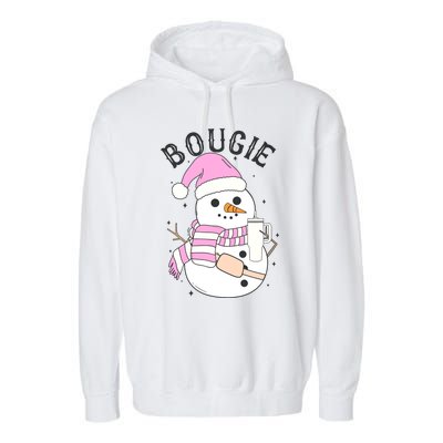 Boojee Snowman Bougie Snowman Stanley Garment-Dyed Fleece Hoodie