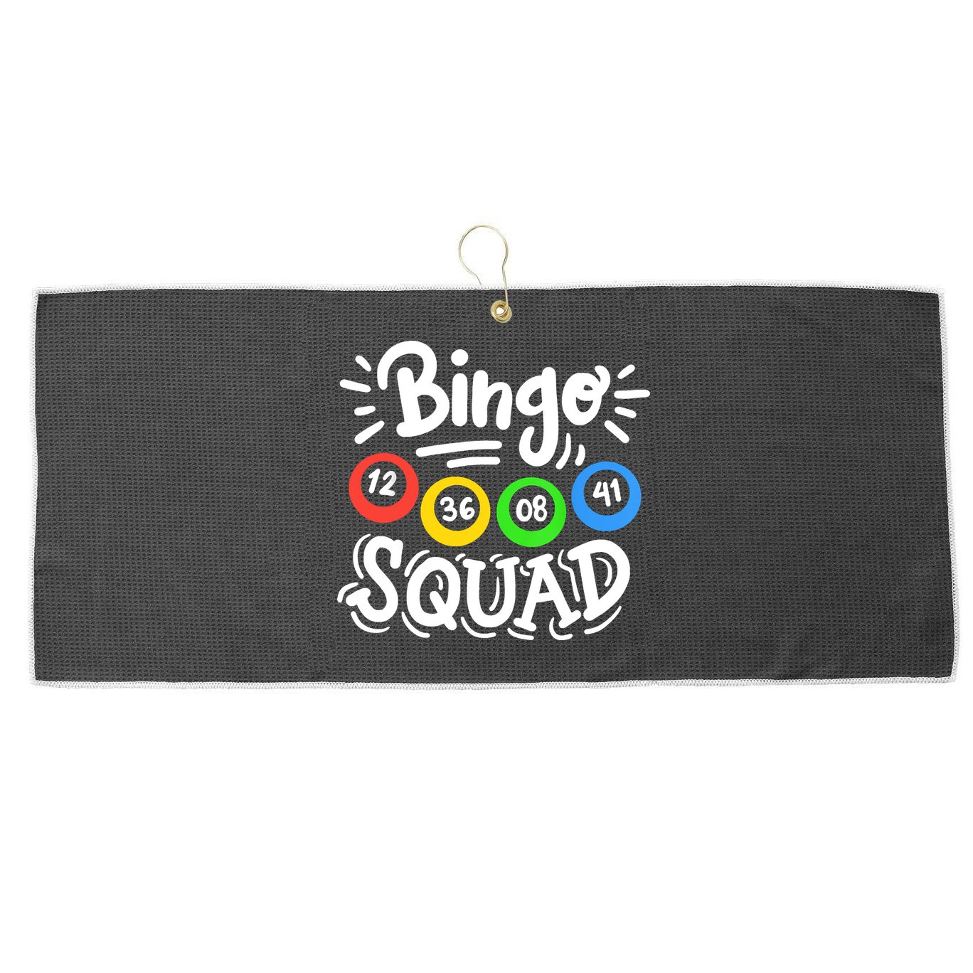 Bingo Squad Large Microfiber Waffle Golf Towel