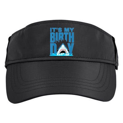 Blue Shark Birthday Shark Bite Its My Birthday Adult Drive Performance Visor