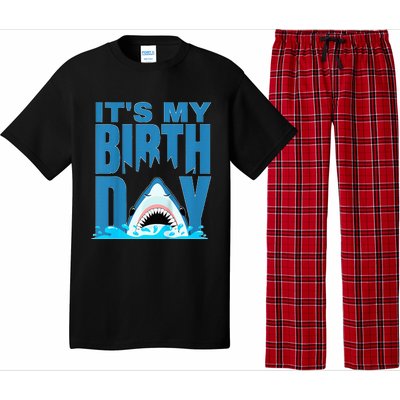 Blue Shark Birthday Shark Bite Its My Birthday Pajama Set