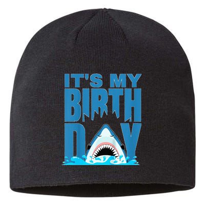 Blue Shark Birthday Shark Bite Its My Birthday Sustainable Beanie