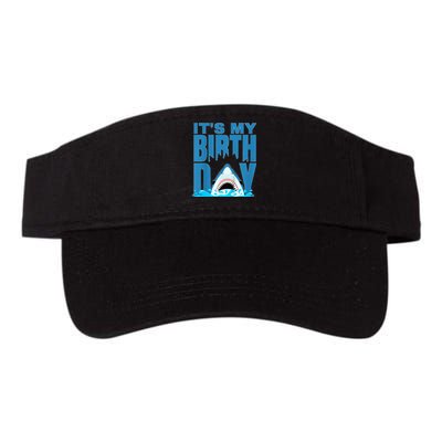 Blue Shark Birthday Shark Bite Its My Birthday Valucap Bio-Washed Visor