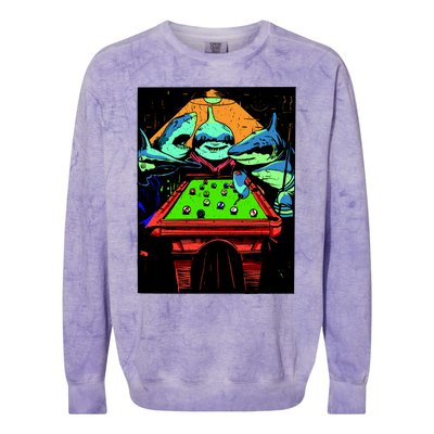 Billard Sharks Colorblast Crewneck Sweatshirt