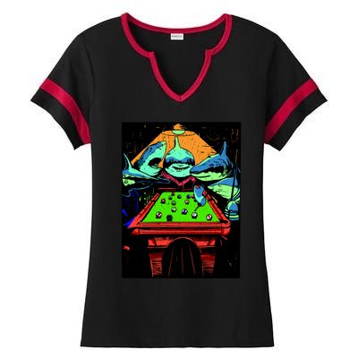 Billard Sharks Ladies Halftime Notch Neck Tee