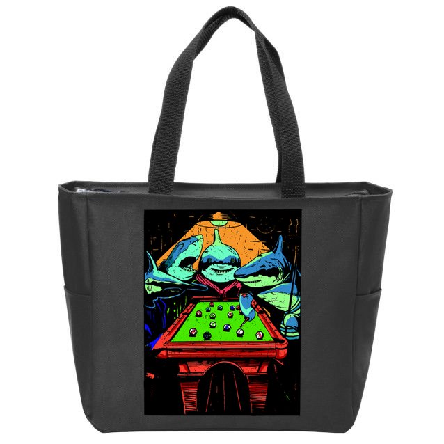 Billard Sharks Zip Tote Bag