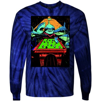 Billard Sharks Tie-Dye Long Sleeve Shirt