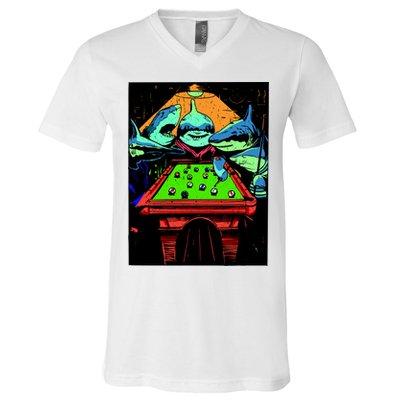 Billard Sharks V-Neck T-Shirt