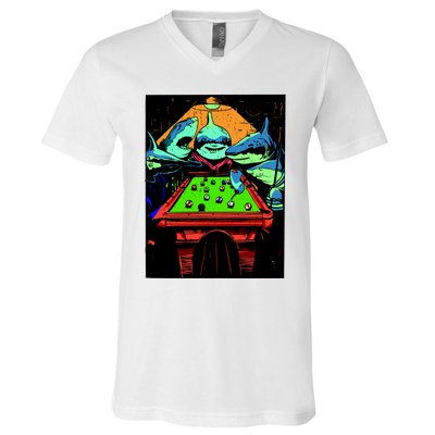 Billard Sharks V-Neck T-Shirt