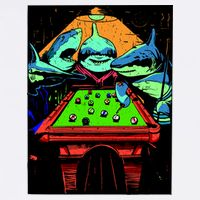 Billard Sharks Button