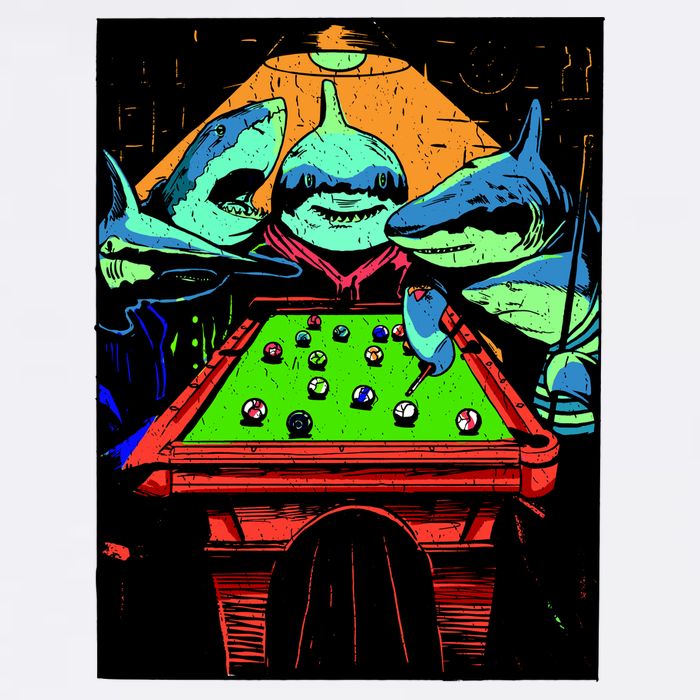 Billard Sharks Button
