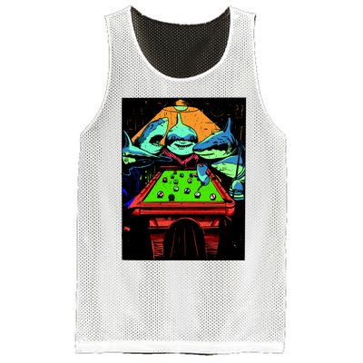 Billard Sharks Mesh Reversible Basketball Jersey Tank