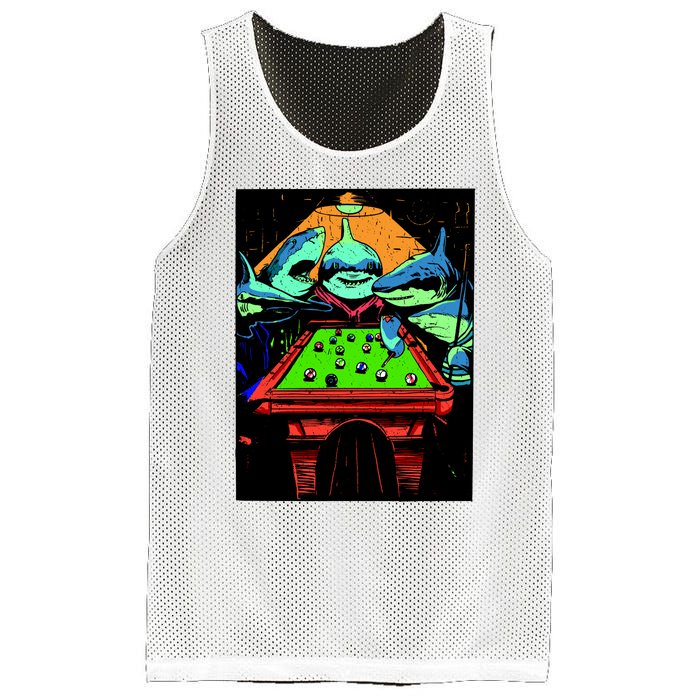 Billard Sharks Mesh Reversible Basketball Jersey Tank