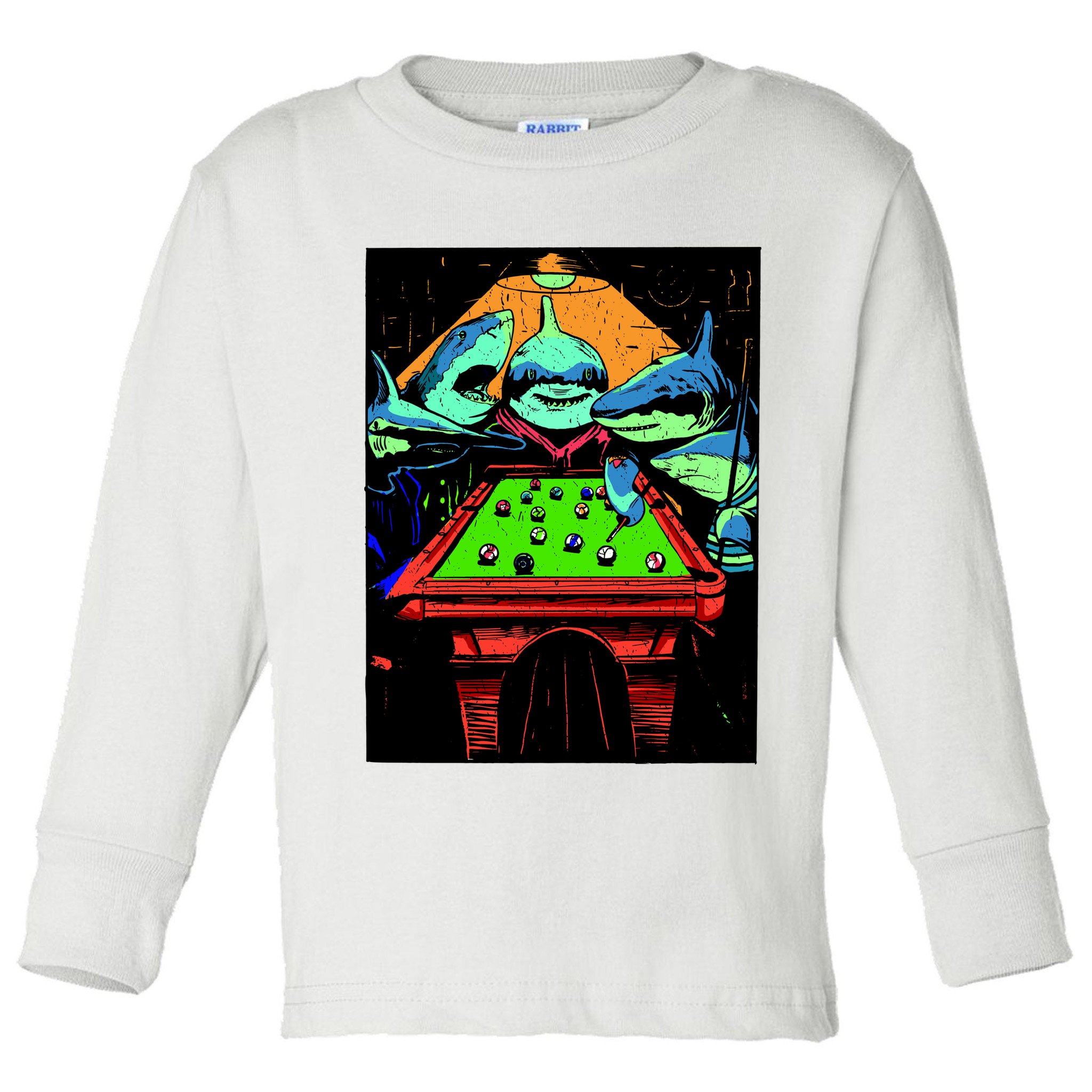 Billard Sharks Toddler Long Sleeve Shirt