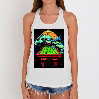 Billard Sharks Women's Knotted Racerback Tank