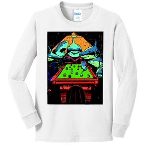 Billard Sharks Kids Long Sleeve Shirt