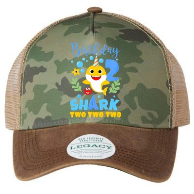 Birthday Shark Baby For 2 Year Old Boy In Blue Two Legacy Tie Dye Trucker Hat