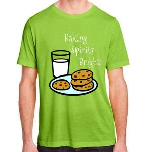 Baking Spirits Bright! Cookies And Milk Image Gift Adult ChromaSoft Performance T-Shirt