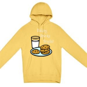 Baking Spirits Bright! Cookies And Milk Image Gift Premium Pullover Hoodie