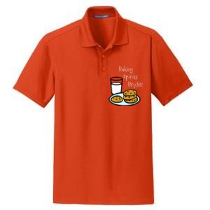 Baking Spirits Bright! Cookies And Milk Image Gift Dry Zone Grid Polo