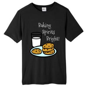 Baking Spirits Bright! Cookies And Milk Image Gift Tall Fusion ChromaSoft Performance T-Shirt