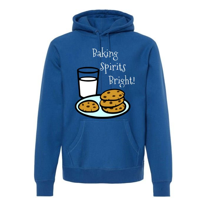 Baking Spirits Bright! Cookies And Milk Image Gift Premium Hoodie