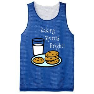 Baking Spirits Bright! Cookies And Milk Image Gift Mesh Reversible Basketball Jersey Tank