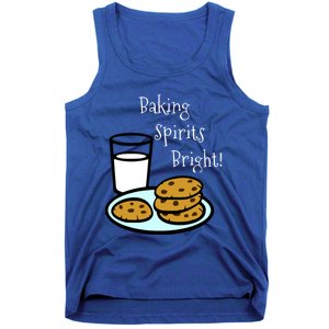 Baking Spirits Bright! Cookies And Milk Image Gift Tank Top