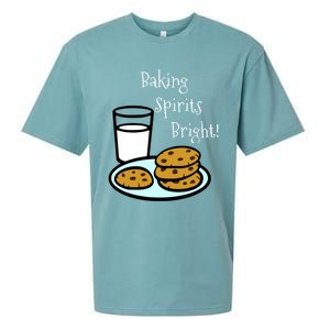 Baking Spirits Bright! Cookies And Milk Image Gift Sueded Cloud Jersey T-Shirt