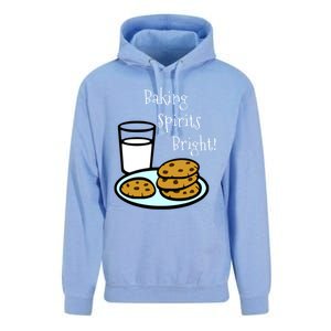 Baking Spirits Bright! Cookies And Milk Image Gift Unisex Surf Hoodie