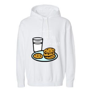 Baking Spirits Bright! Cookies And Milk Image Gift Garment-Dyed Fleece Hoodie