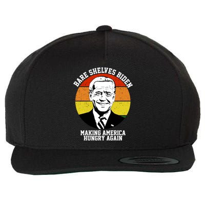 Bare Shelves Biden Making America Hungry Again Wool Snapback Cap