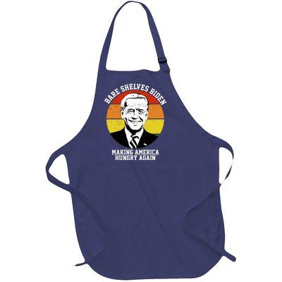 Bare Shelves Biden Making America Hungry Again Full-Length Apron With Pockets