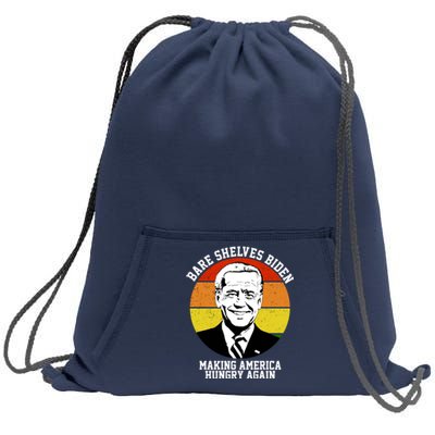 Bare Shelves Biden Making America Hungry Again Sweatshirt Cinch Pack Bag